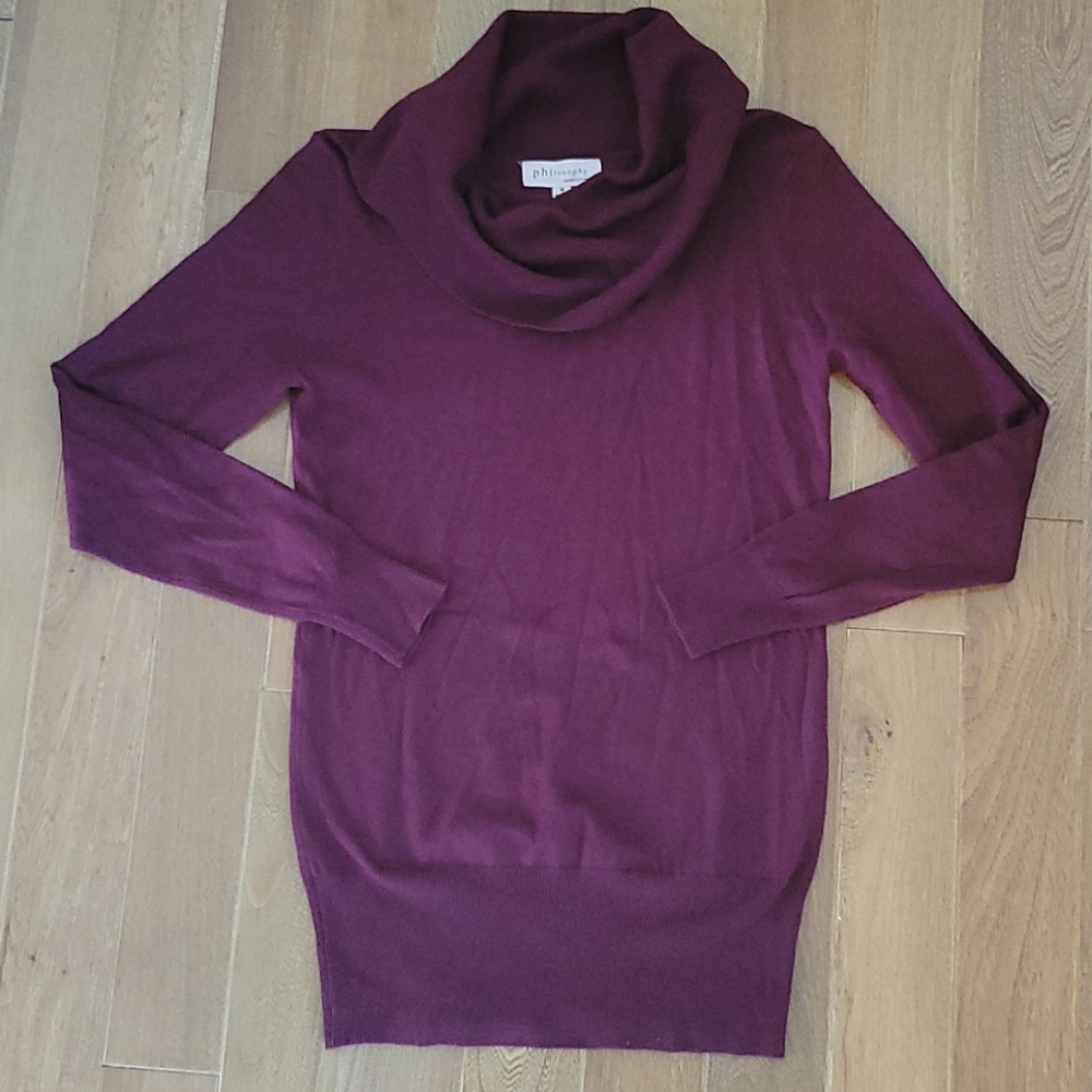 NWOT Philosophy soft cowl neck long sweater
